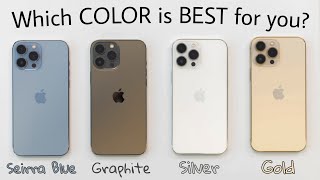 iPhone 13 Pro All Colors Unboxing amp Hands On Comparison  Gold vs Silver vs Graphite vs Seirra Blue [upl. by Ahtiek]