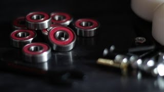 Install Skateboard Bearings EASILY [upl. by Anwahsar281]