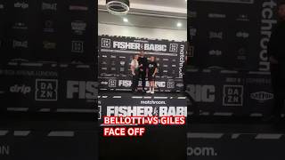 BELLOTTI VS GILES FACE OFF bellottigilew fisherbabic matchroomboxing dazn [upl. by Fawn388]