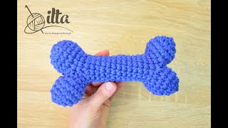 Jak zrobić kość zabawkę dla psa  ilta4crochet  crochet dog bone toy [upl. by Araccat]