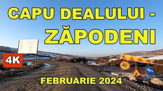 Drumul strategic DJ 247 Vaslui spre ZĂPODENI  Telejna  Codaesti februarie 2024 video 4K [upl. by Assirroc457]