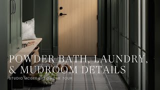 Studio McGee Spec Home Tour All of the Powder Bath Laundry and Mudroom Details SMSpecHome [upl. by Lynnworth517]