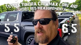 Toyota Tundra Bed Actual Measurements [upl. by Lebisor353]