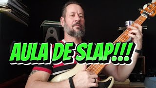 Aula de Contrabaixo slap no baixo [upl. by Ardnuassak898]