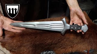 Forging a pattern welded Cinquedea dagger the complete movie [upl. by Aliakim]