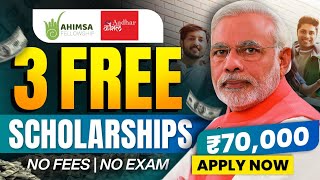 Top 3 Scholarship 2024  Benefit up to ₹70000  Best 3 Scholarship for Students  New Scholarship [upl. by Sikleb]