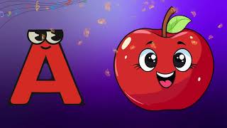 A For Apple  ABC Alphabet Songs with Sounds for Children  Basic English Vocabulary for kids [upl. by Balough]