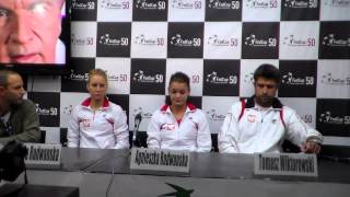 Agnieszka Radwanskas Shortest press conference ever  FedCup 2013 in Israel [upl. by Krystyna]