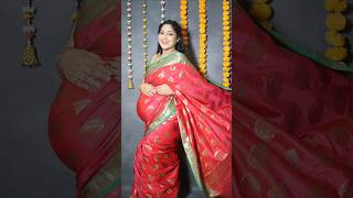 9 Months Pregnancy Diwali Festive Season Look shorts ytshorts youtubeshorts Diwalilook saree [upl. by Ardehs]