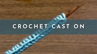 How to Knit the Crochet Cast On  Knitting Stitch Pattern  English Style [upl. by Carpet]