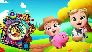 hickory dickory dock clock  super simple Songs  335  kids Cartoons  Coco Finger Rhymes [upl. by Bondon]