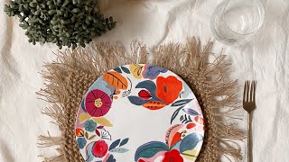 Cómo hacer individuales de hilo zizal o yute Rustic placemat tutorial [upl. by Aljan]