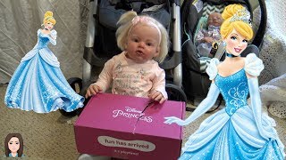 Reborn Toddler Laura Opens Disney Pley Box Cinderella Pley Box  Kelli Maple [upl. by Stoops869]