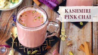 How To Make Kashmiri Pink Chai  Gulabi Noon Tea Recipe without Food Colour [upl. by Marline]