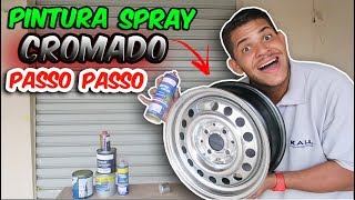 SPRAY CROMADO  CROMANDO RODA PASSO A PASSO [upl. by Darell]