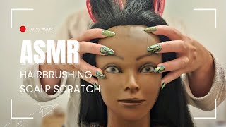 Up close amp Unprofessional hairbrushing ASMR  Scalp scratching hairplay tapping [upl. by Einner]