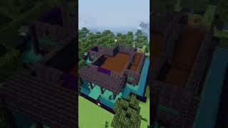 Warped Blackstone House Build  Timelapse minecraft timelapse shorts [upl. by Erihppas]