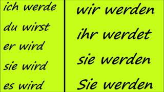 ♫ Werden Conjugation Song ♫ German Conjugation ♫ Das Lied der Konjugation von Werden ♫ [upl. by Gardiner]