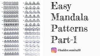 100 Easy Mandala Patterns For Beginners Part1 [upl. by Lyndell762]