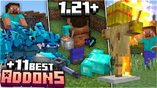 TOP 11 ADDONS QUE DEBES PROBAR en Minecraft 121 BedrockPE MODS PARA MINECRAFT PE 121 [upl. by Maximilianus934]