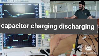 capacitor charging and discharging  practical [upl. by Lacram]