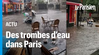 Terrasses et rues inondées  les images impressionnantes de lorage en ÎledeFrance [upl. by Tierney]