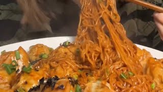 Chinese stirred fried spicy noodles🌶️🔥 ASMR from Kuai [upl. by Einafets462]