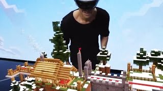 Minecraft als 3DHologramm Das kann HoloLens wirklich E3 [upl. by Tuhn]