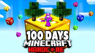 100 Days on ONE LUCKY CHUNK in Hardcore Minecraft [upl. by Hervey]