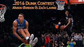 Zach LaVine and Aaron Gordons AWESOME 2016 Slam Dunk Duel [upl. by Ecienaj]