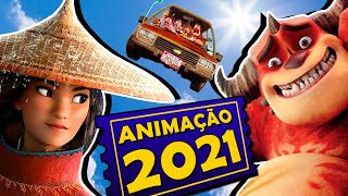 8 FILMES DE ANIMAÇÃO MAIS ESPERADOS DE 2021 [upl. by Einolem]