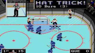 Pavel Bure scores 5 goals in 85 seconds NHL94 Genesis [upl. by Adnerol]