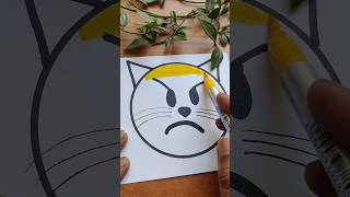 cat face😾👀art shorts trending [upl. by Carthy]