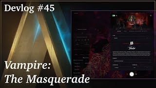 Alchemy Devlog  Episode 45 Vampire The Masquerade Action Modifications and more [upl. by Ciredor284]