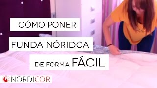 Como poner una funda nordica en un edredon nórdico sin ayuda [upl. by Abran]