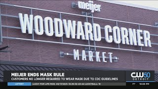 Meijer Fully Vaccinated Customers No Longer Required To Wear Mask In Stores [upl. by Nilyaj398]