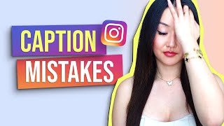 6 Instagram Caption MISTAKES DONT Do This [upl. by Lochner]