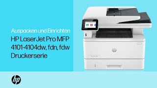 Auspacken und Einrichten  HP LaserJet Pro MFP 41014104dwfdnfdw Druckerserie  HP Support [upl. by Packton]