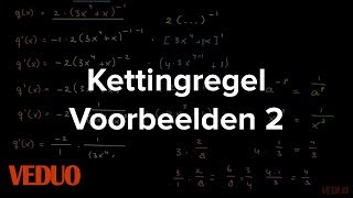 Kettingregel Voorbeelden 2  Differentiëren  Veduo [upl. by Eissim]