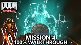 DOOM Eternal  Mission 4  100 Walkthrough  All Secrets Collectibles Upgrades amp Challenges [upl. by Ennaxor544]