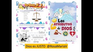 ATRIBUTO DIOS ES JUSTO 🧑‍⚖️clase biblica de los atributos de Dios para niños cristianos RosaMariaV [upl. by Berry924]