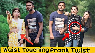 Waist Touching With Twist Prank On Cute Girlscrazycomedy9838 [upl. by Ahsinej]