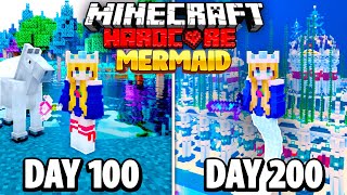 I Survived 200 Days as a MERMAID in Hardcore Minecraft Heres What Happened [upl. by Pournaras]