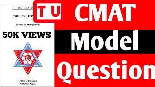 CMAT Model Qsn 2024 for MBSMPA amp Other  CMAT मा कस्ता प्रश्न आउछन  For Both Bachelors amp Masters [upl. by Kieryt]