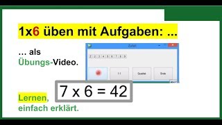 1 mal 6 Wie kann man das EinMalEins lernen durch Üben Hier 1x6Aufgaben als ÜbungsVideo [upl. by Erised]