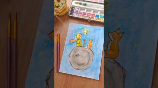 Pintura Pequeno Príncipe ✨️ Materiais de Arte para treinar Aquarela arte pintura art [upl. by Hannasus]