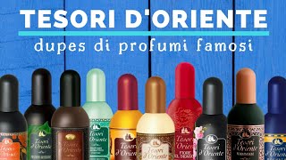 TESORI DORIENTE DUPES DI PROFUMI FAMOSI [upl. by Aneeuq]