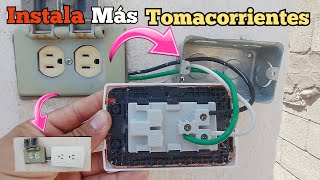 Como Conectar Un Tomacorriente Desde Otro Tomacorriente [upl. by Einafpets]