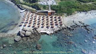 FisherMan Restaurant  beach Durrës Albania 2022 4K60fps Parrot Anafi [upl. by Limaa]