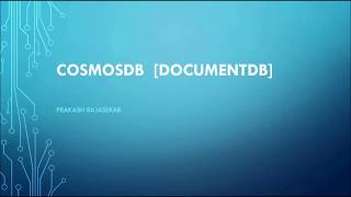 Cosmos DB  DocumentDB  TAMIL [upl. by Oflodor502]